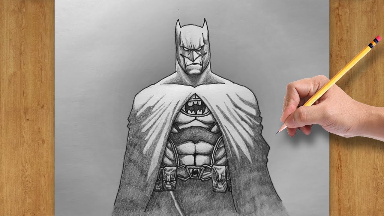 Как нарисовать Бэтмена карандашом: пошаговый урок