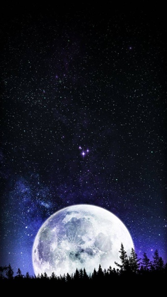 Новые обои для iPhone: космическое синее небо со звездами